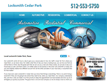 Tablet Screenshot of locksmith-cedarpark.com